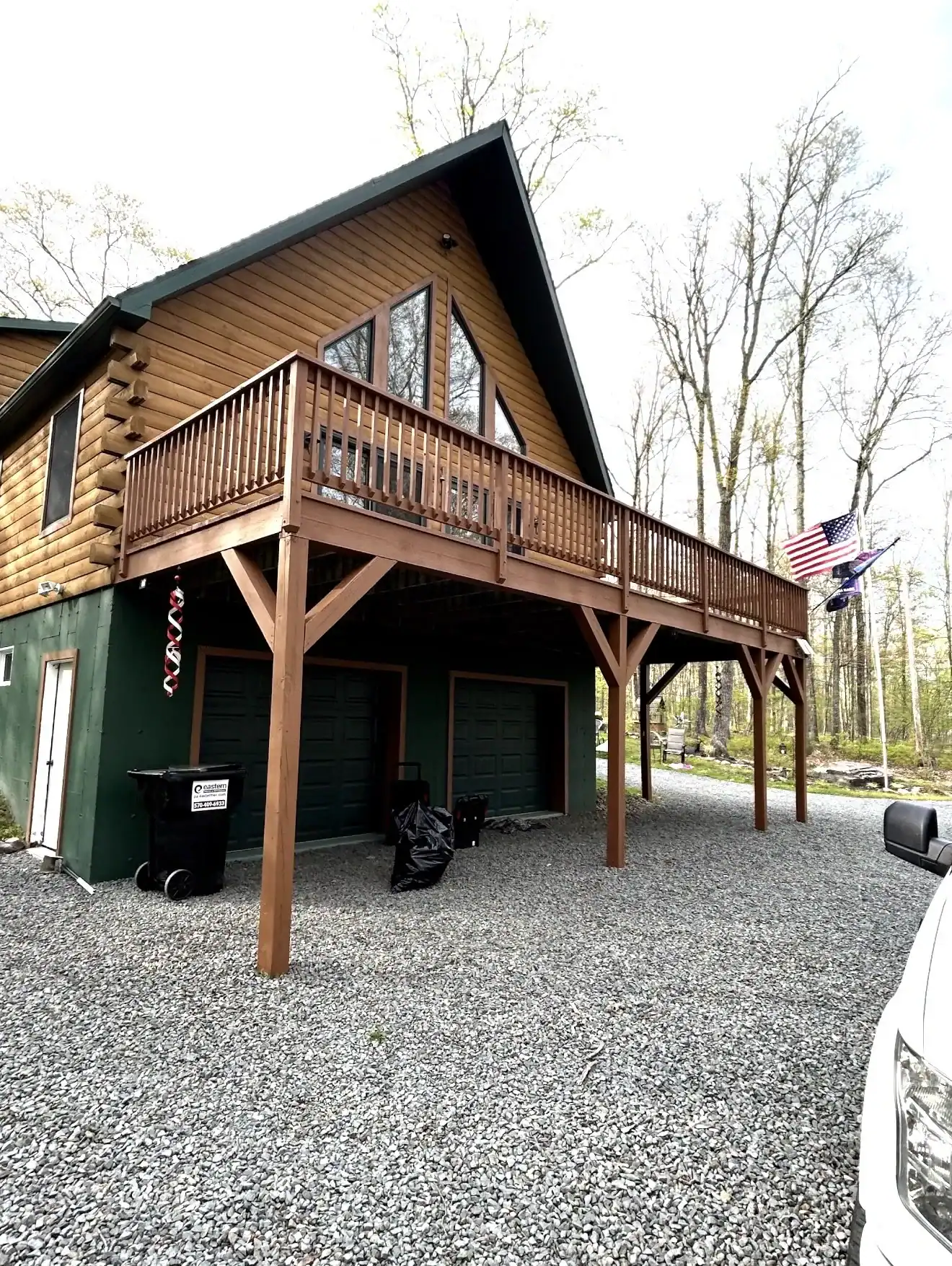 After Photo Deck Staining Deck staining done right
